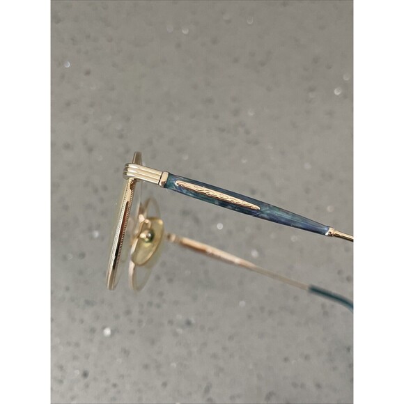 Liz Claiborne LC-81  JAD MAR Eyeglasses Frames Only Blue gold Full Rim 135 GEP - Picture 8 of 13